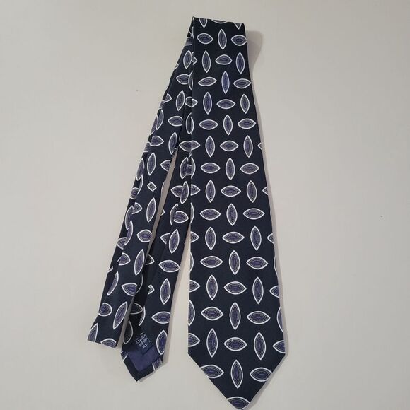 Jacobs Roberts for Foursome Men's Silk Navy Dress Tie - Picture 1 of 7
